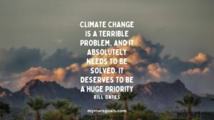 Climate change is a terrible problem, and it absolutely needs to be solved. It deserves to be a huge priority