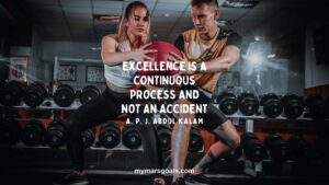 Excellence is a continuous process and not an accident