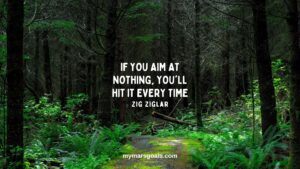 If you aim at nothing, you'll hit it every time