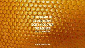 If you want to gather honey, don't kick over the beehive