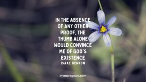 In the absence of any other proof, the thumb alone would convince me of God's existence