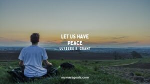 Let us have peace