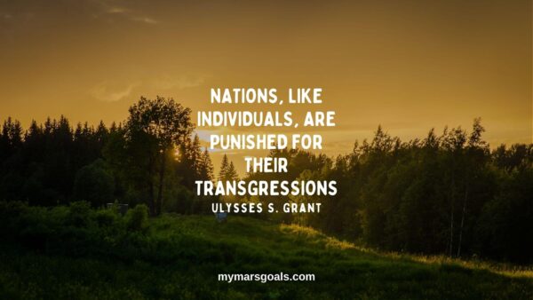 Nations, like individuals, are punished for their transgressions