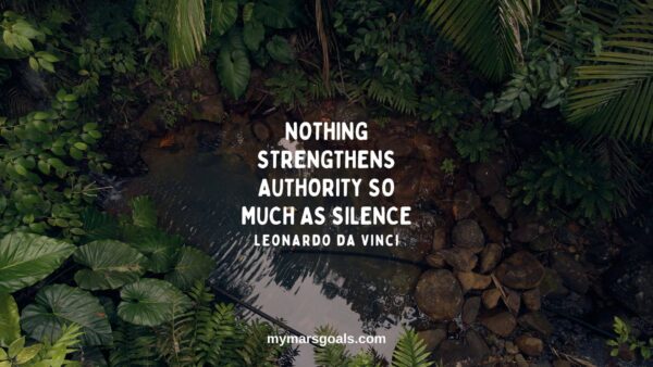 Nothing strengthens authority so much as silence