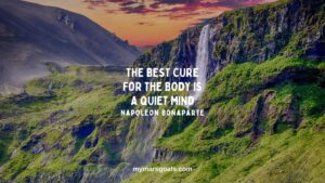 The best cure for the body is a quiet mind