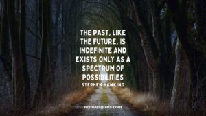 The past, like the future, is indefinite and exists only as a spectrum of possibilities