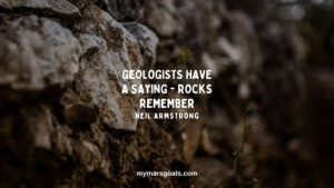 Geologists have a saying - rocks remember