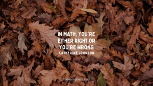In math, you're either right or you're wrong