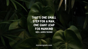 That's one small step for a man, one giant leap for mankind