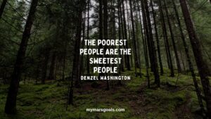 The poorest people are the sweetest people