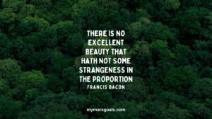 There is no excellent beauty that hath not some strangeness in the proportion