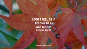 I don't feel as if I belong to an age group