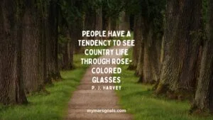 People have a tendency to see country life through rose-colored glasses
