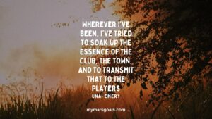 Wherever I've been, I've tried to soak up the essence of the club, the town, and to transmit that to the players