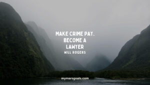 Make crime pay. Become a lawyer