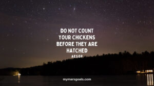 Do not count your chickens before they are hatched