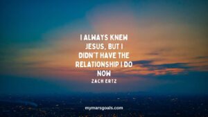 I always knew Jesus, but I didn't have the relationship I do now