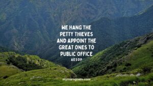 We hang the petty thieves and appoint the great ones to public office