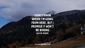 I don't know where I'm going from here, but I promise it won't be boring