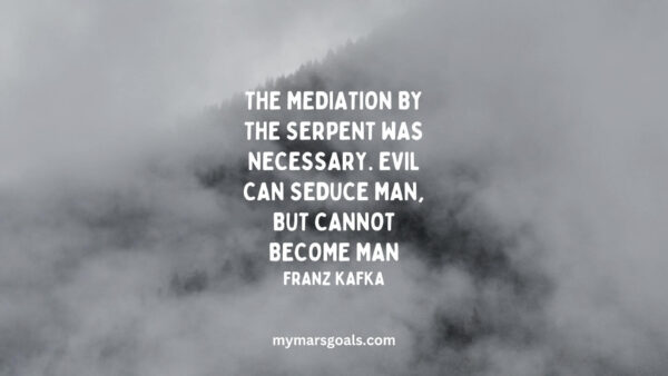 The mediation by the serpent was necessary. Evil can seduce man, but cannot become man