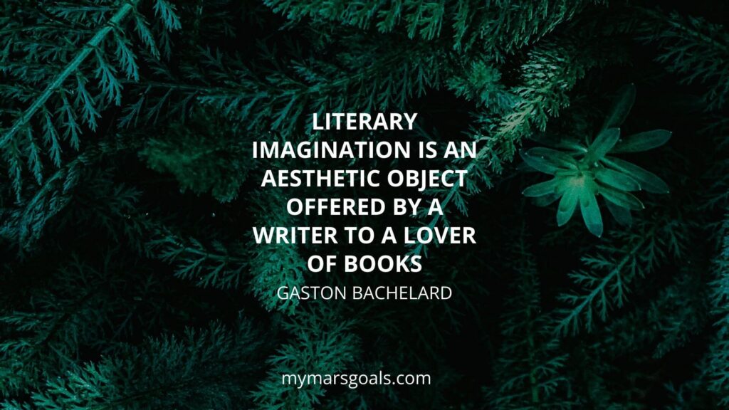 Literary imagination is an aesthetic object offered by a writer to a lover of books